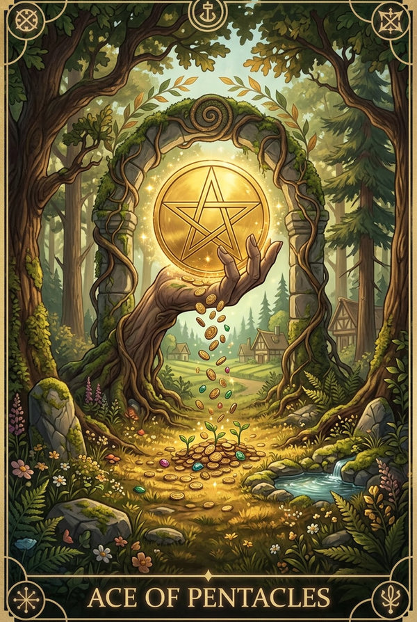 Ace of Pentacles tarot card