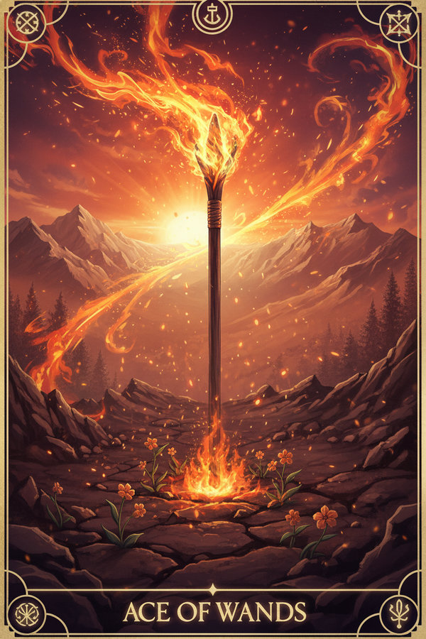 Ace of Wands tarot card