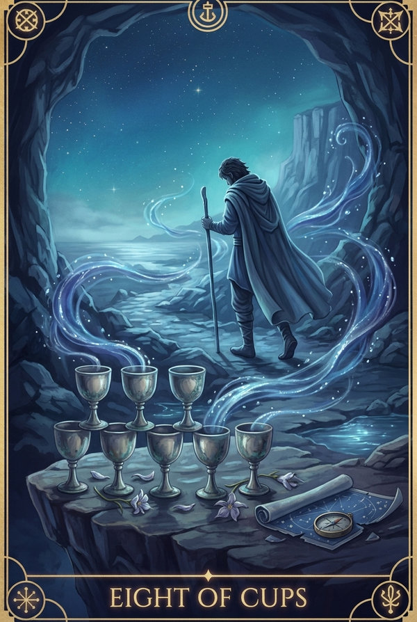 Eight of Cups tarot card