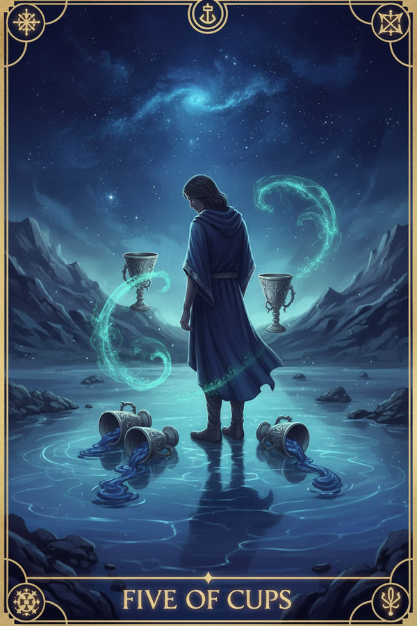 Five of Cups tarot card