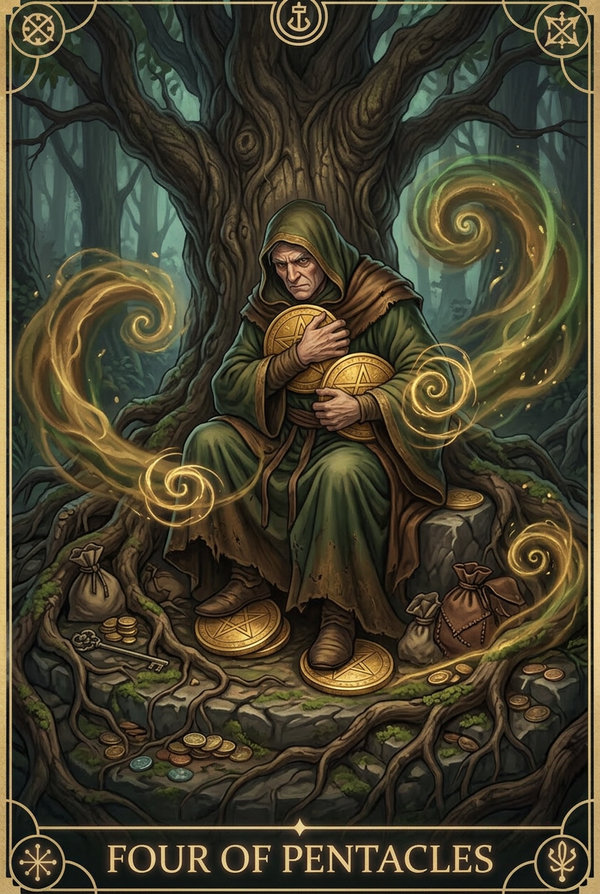 Four of Pentacles tarot card