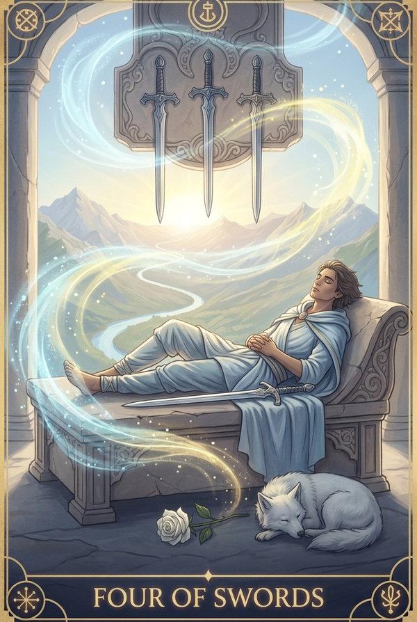 Four of Swords tarot card