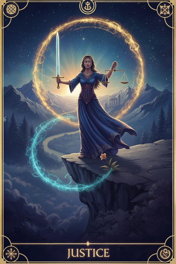 Justice tarot card