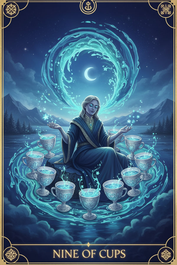 Nine of Cups tarot card