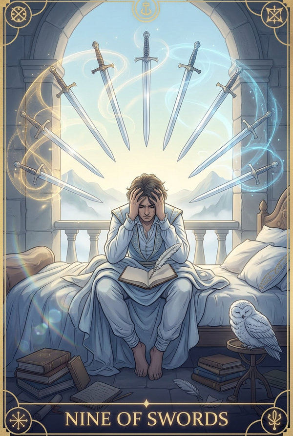 Nine of Swords tarot card