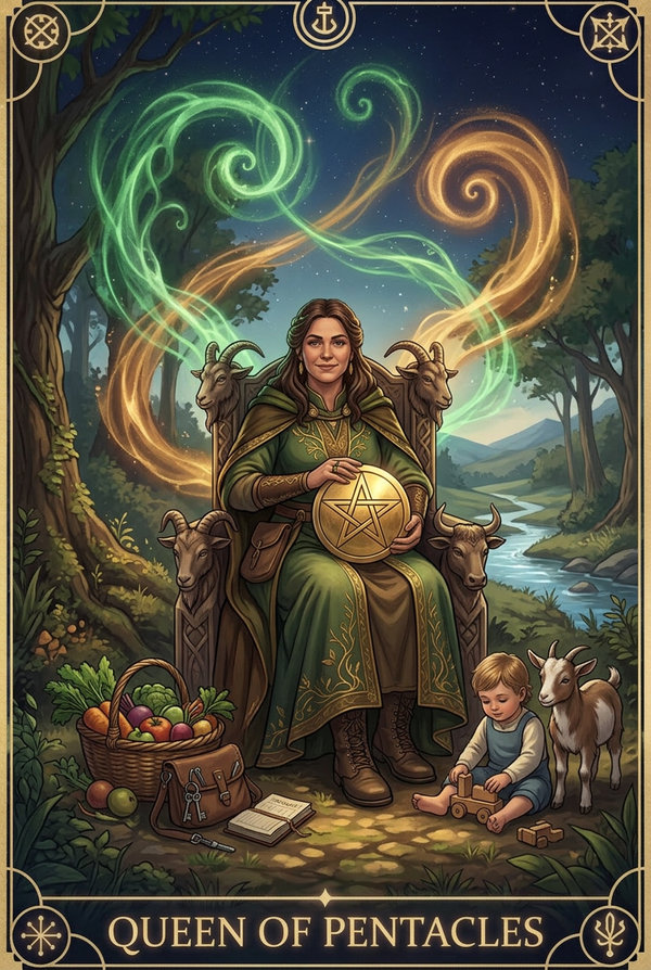 Queen of Pentacles tarot card