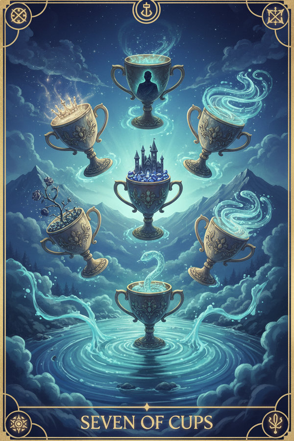 Seven of Cups tarot card