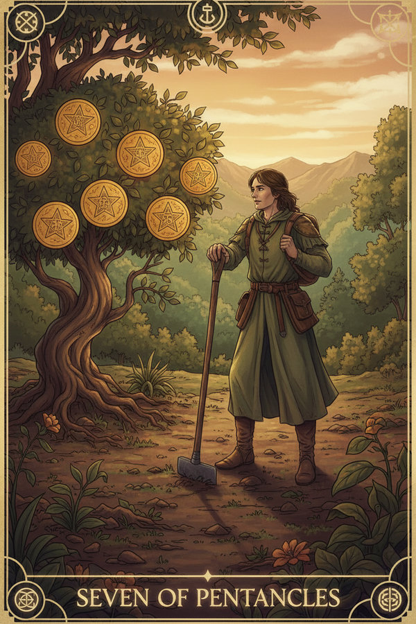 Seven of Pentacles tarot card