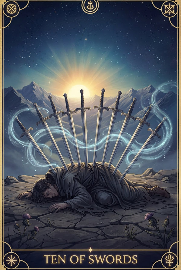 Ten of Swords tarot card