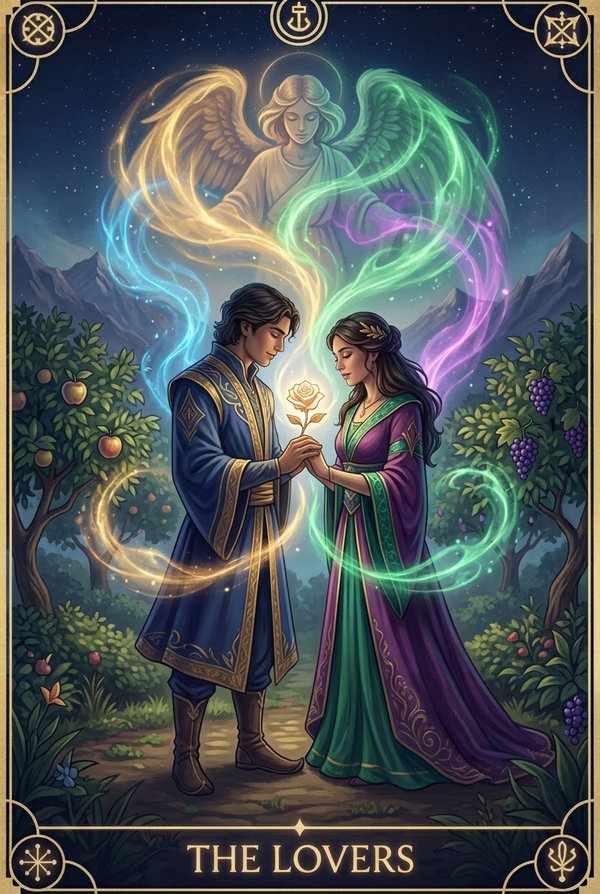 The Lovers tarot card