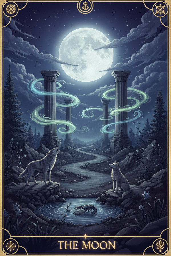 The Moon tarot card