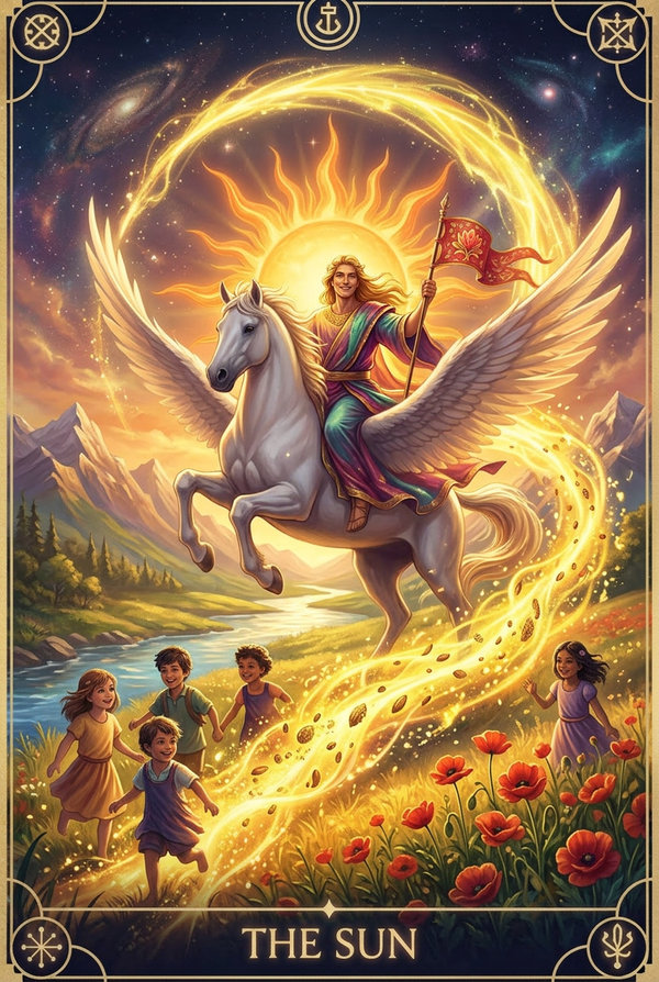 The Sun tarot card